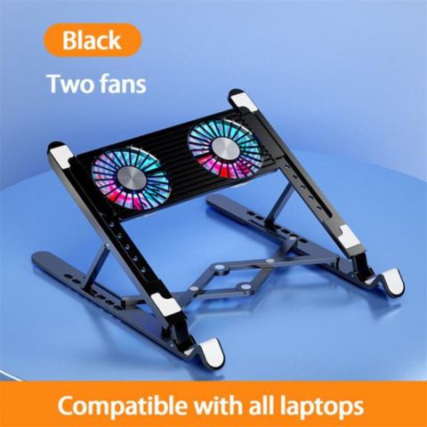 Foldable Laptop Holder Stand Cooling Pad Table Bracket With Radi